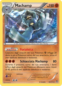 Carta Machamp dell'espansione Colpi Furiosi, numero 46/111