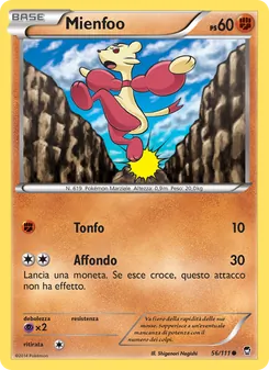 Carta Mienfoo dell'espansione Colpi Furiosi, numero 56/111