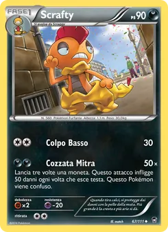 Carta Scrafty dell'espansione Colpi Furiosi, numero 67/111