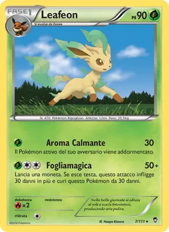 Carta Leafeon dell'espansione Colpi Furiosi, numero 7/111