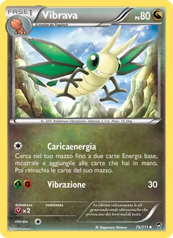 Carta Vibrava dell'espansione Colpi Furiosi, numero 75/111