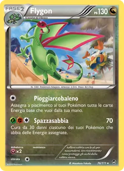 Carta Flygon dell'espansione Colpi Furiosi, numero 76/111