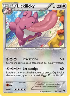 Carta Lickilicky dell'espansione Colpi Furiosi, numero 79/111