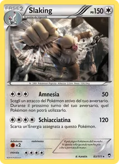 Carta Slaking dell'espansione Colpi Furiosi, numero 83/111