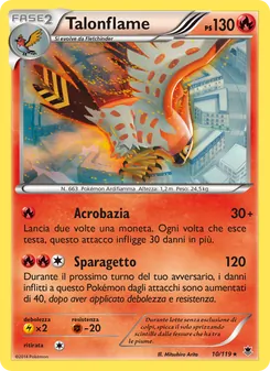 Carta Talonflame dell'espansione Forze Spettrali, numero 10/119