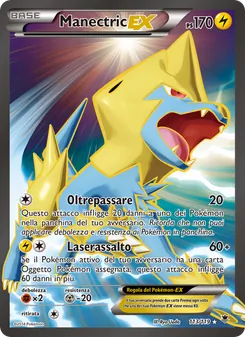 Carta Manectric EX dell'espansione Forze Spettrali, numero 113/119