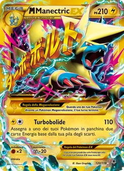 Carta M Manectric EX dell'espansione Forze Spettrali, numero 120/119