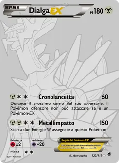 Carta Dialga EX dell'espansione Forze Spettrali, numero 122/119