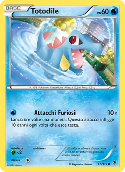 Carta Totodile dell'espansione Forze Spettrali, numero 15/119