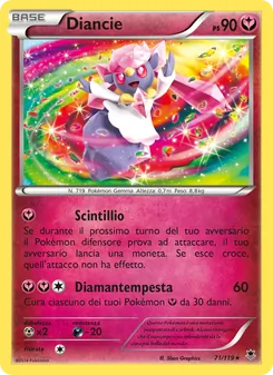 Carta Diancie dell'espansione Forze Spettrali, numero 71/119