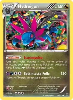 Carta Hydreigon dell'espansione Forze Spettrali, numero 74/119