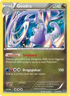 Carta Goodra dell'espansione Forze Spettrali, numero 77/119