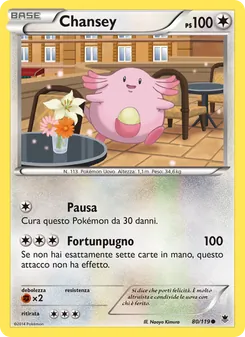 Carta Chansey dell'espansione Forze Spettrali, numero 80/119
