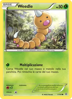 Carta Weedle dell'espansione Scontro Primordiale, numero 1/160