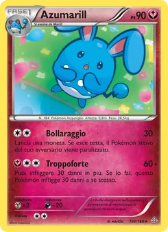 Carta Azumarill dell'espansione Scontro Primordiale, numero 103/160