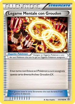 Carta Legame Mentale con Groudon dell'espansione Scontro Primordiale, numero 131/160