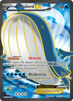 Carta Wailord EX dell'espansione Scontro Primordiale, numero 147/160