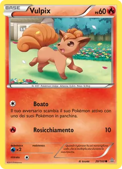 Carta Vulpix dell'espansione Scontro Primordiale, numero 20/160