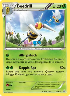 Carta Beedrill dell'espansione Scontro Primordiale, numero 3/160