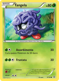 Carta Tangela dell'espansione Scontro Primordiale, numero 4/160