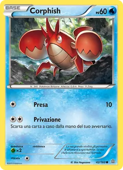 Carta Corphish dell'espansione Scontro Primordiale, numero 42/160