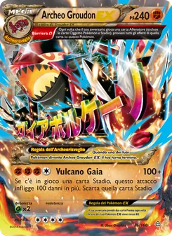 Carta Archeo Groudon EX dell'espansione Scontro Primordiale, numero 86/160