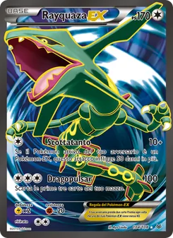 Carta Rayquaza EX dell'espansione Furie Volanti, numero 104/108