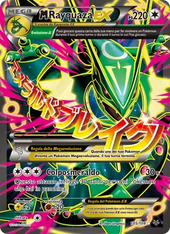 Carta M Rayquaza EX dell'espansione Furie Volanti, numero 105/108