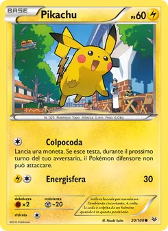 Carta Pikachu dell'espansione Furie Volanti, numero 20/108