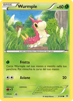 Carta Wurmple dell'espansione Furie Volanti, numero 3/108
