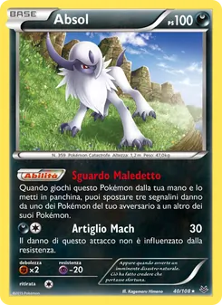 Carta Absol dell'espansione Furie Volanti, numero 40/108