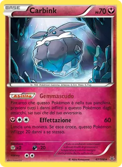 Carta Carbink dell'espansione Furie Volanti, numero 47/108