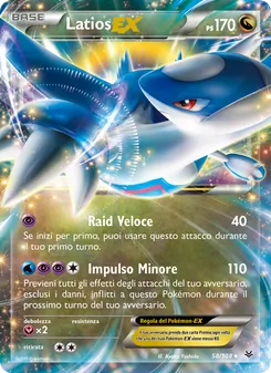 Carta Latios EX dell'espansione Furie Volanti, numero 58/108