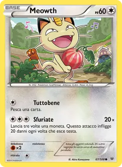 Carta Meowth dell'espansione Furie Volanti, numero 67/108