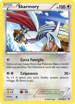 Carta Skarmory dell'espansione Furie Volanti, numero 69/108