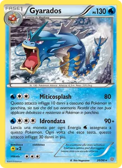 Carta Gyarados dell'espansione Antiche Origini, numero 20/98