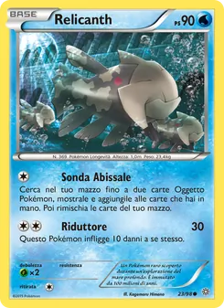 Carta Relicanth dell'espansione Antiche Origini, numero 23/98