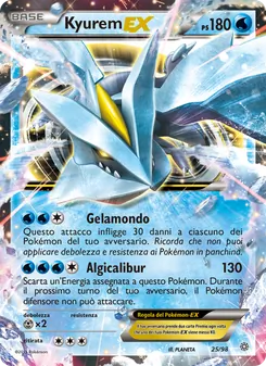 Carta Kyurem EX dell'espansione Antiche Origini, numero 25/98