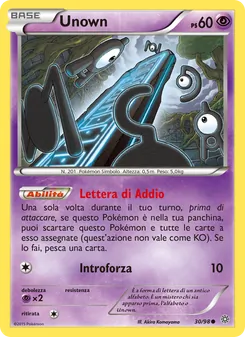 Carta Unown dell'espansione Antiche Origini, numero 30/98