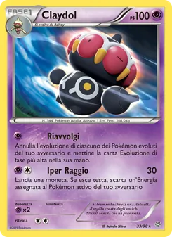 Carta Claydol dell'espansione Antiche Origini, numero 33/98