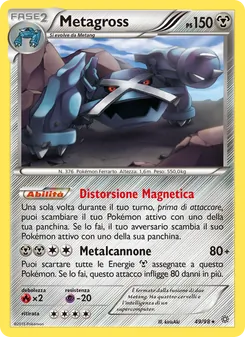 Carta Metagross dell'espansione Antiche Origini, numero 49/98