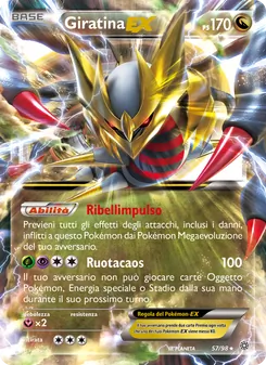Carta Giratina EX dell'espansione Antiche Origini, numero 57/98