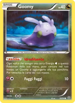 Carta Goomy dell'espansione Antiche Origini, numero 58/98