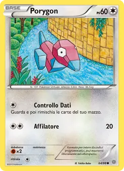 Carta Porygon dell'espansione Antiche Origini, numero 64/98