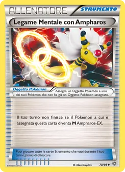 Carta Legame Mentale con Ampharos dell'espansione Antiche Origini, numero 70/98