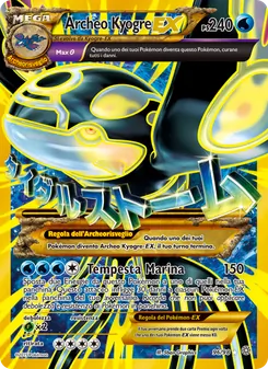 Carta Archeo Kyogre EX dell'espansione Antiche Origini, numero 96/98