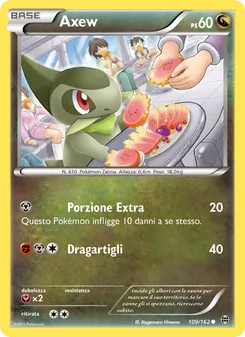 Carta Axew dell'espansione Turbo Blitz, numero 109/162