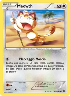 Carta Meowth dell'espansione Turbo Blitz, numero 114/162