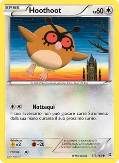 Carta Hoothoot dell'espansione Turbo Blitz, numero 119/162