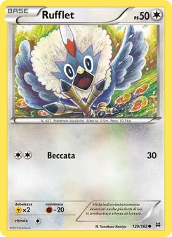 Carta Rufflet dell'espansione Turbo Blitz, numero 129/162